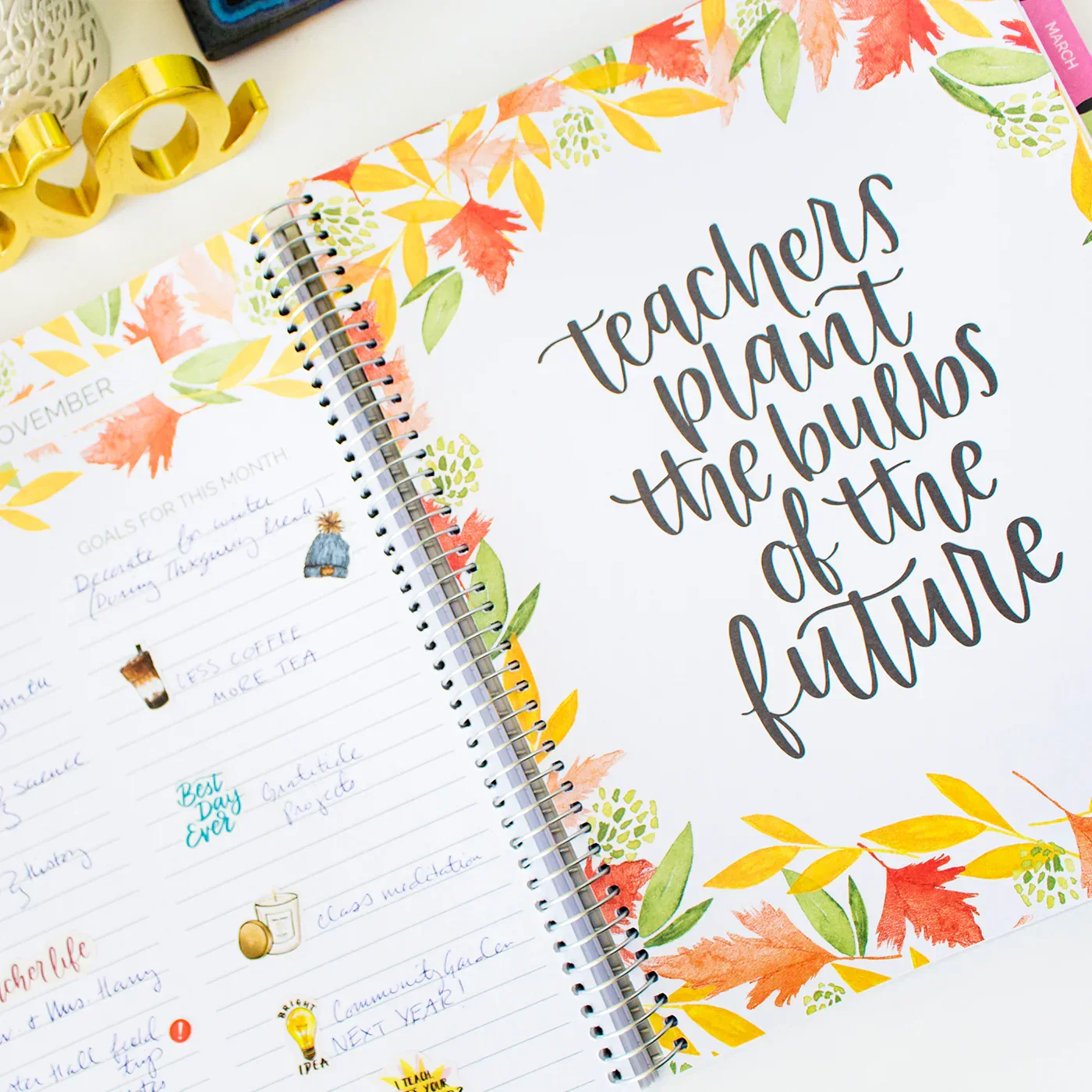 Undated Teacher Planner & Calendar, Chalkboard - Image 16