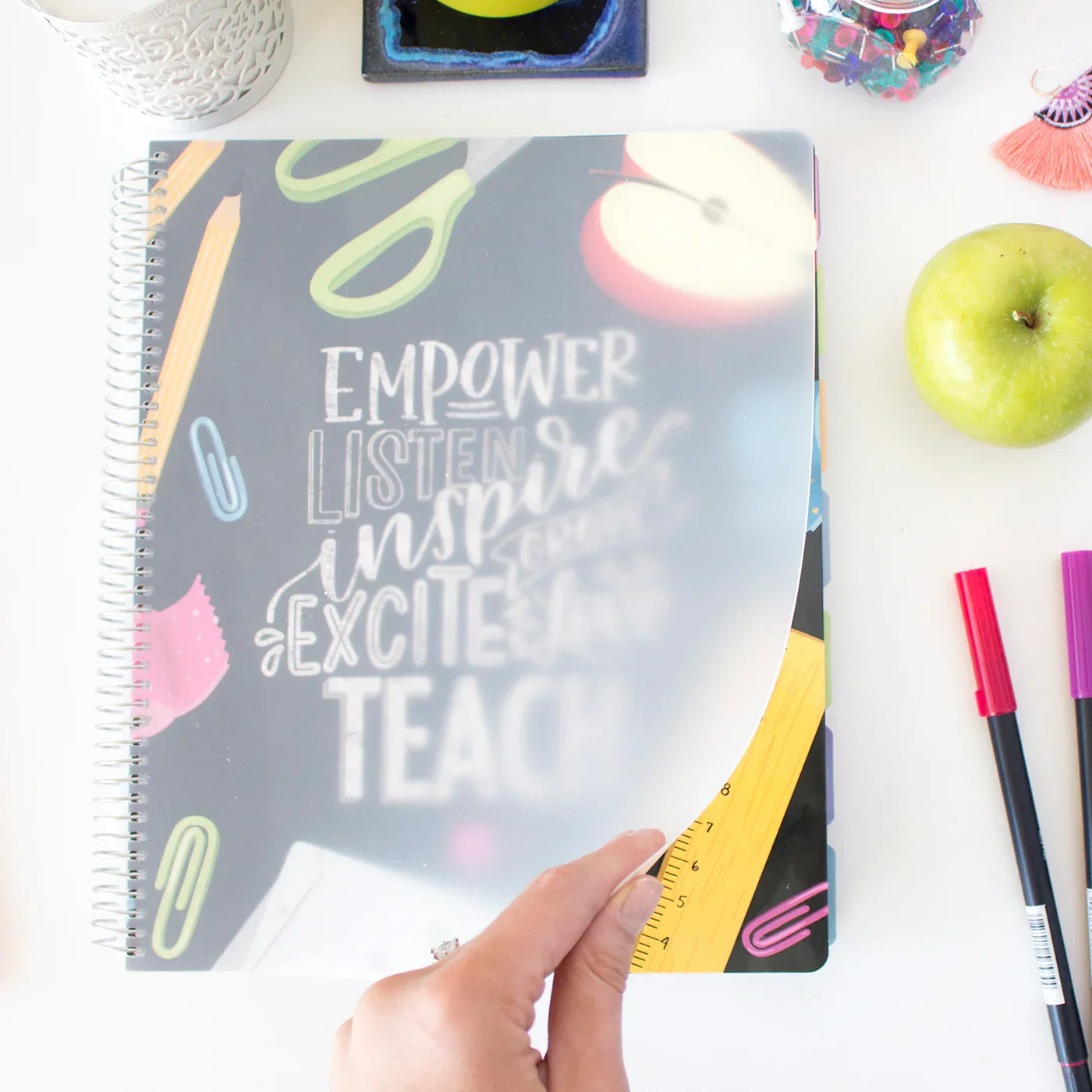 Undated Teacher Planner & Calendar, Chalkboard - Image 8