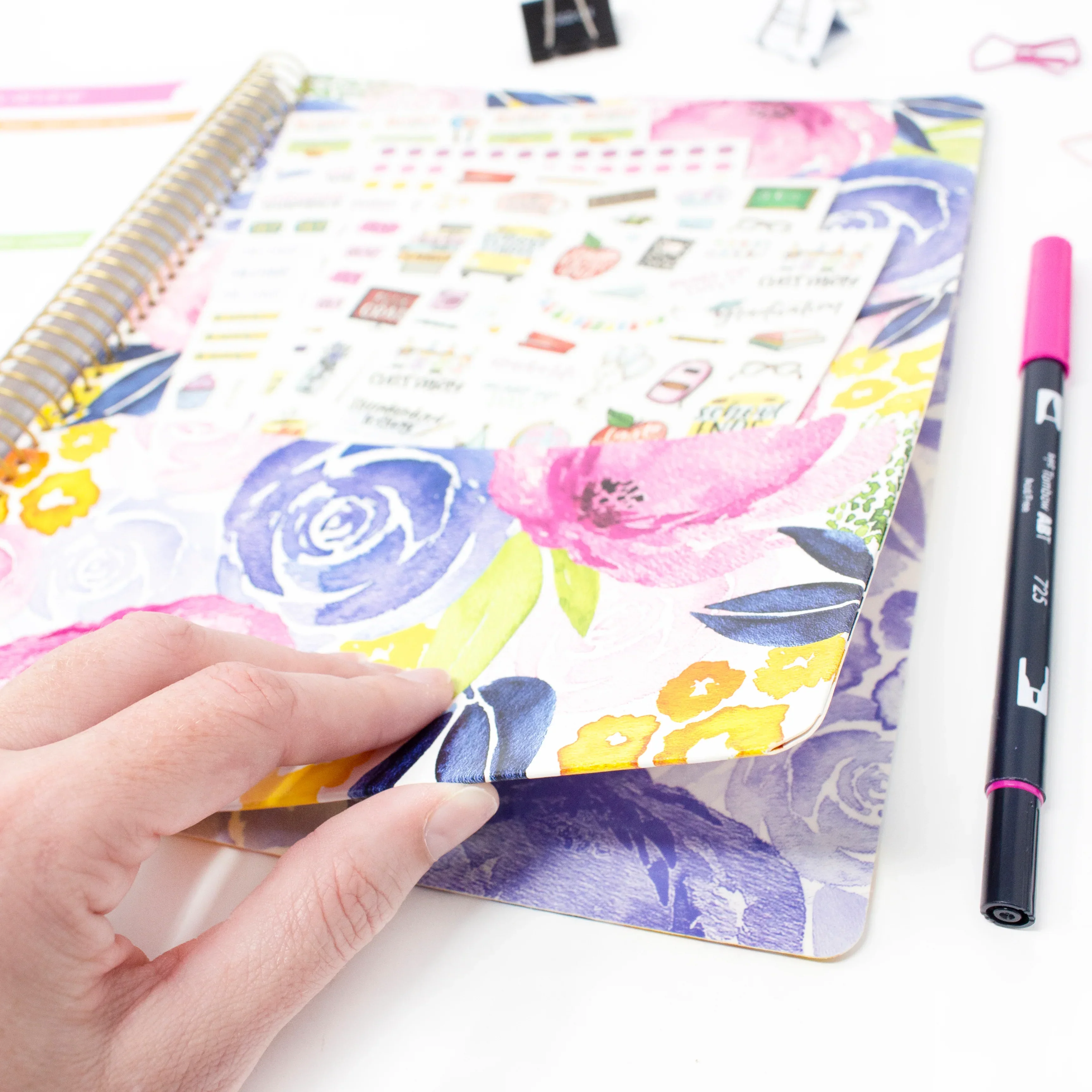 Undated Teacher Planner & Calendar, Watercolor Floral - Image 10