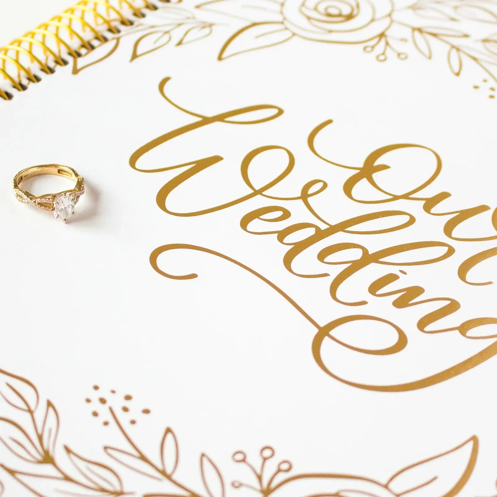 Wedding Planner & Calendar, Gold Floral - Image 6