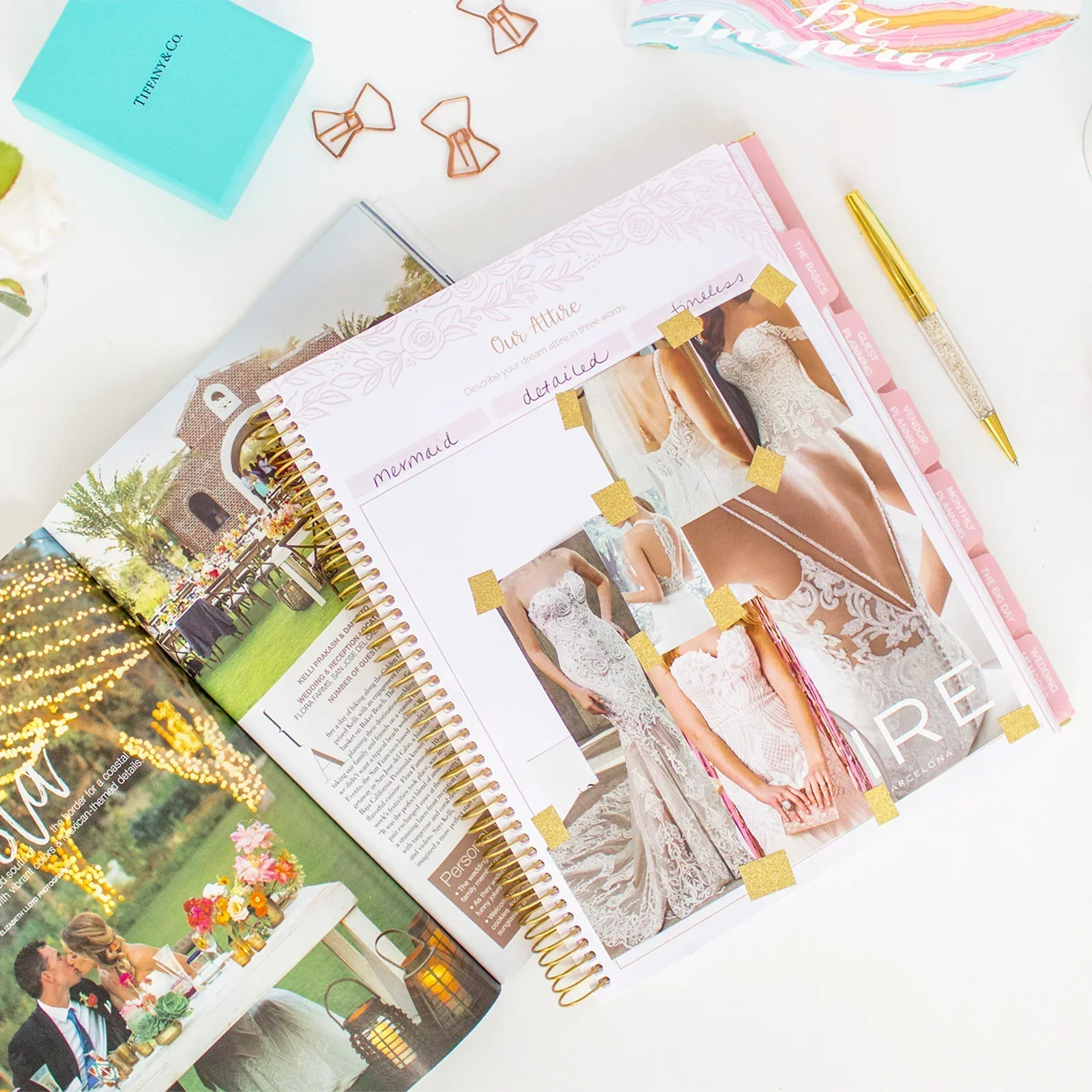 Wedding Planner & Calendar, Gold Scallops - Image 19