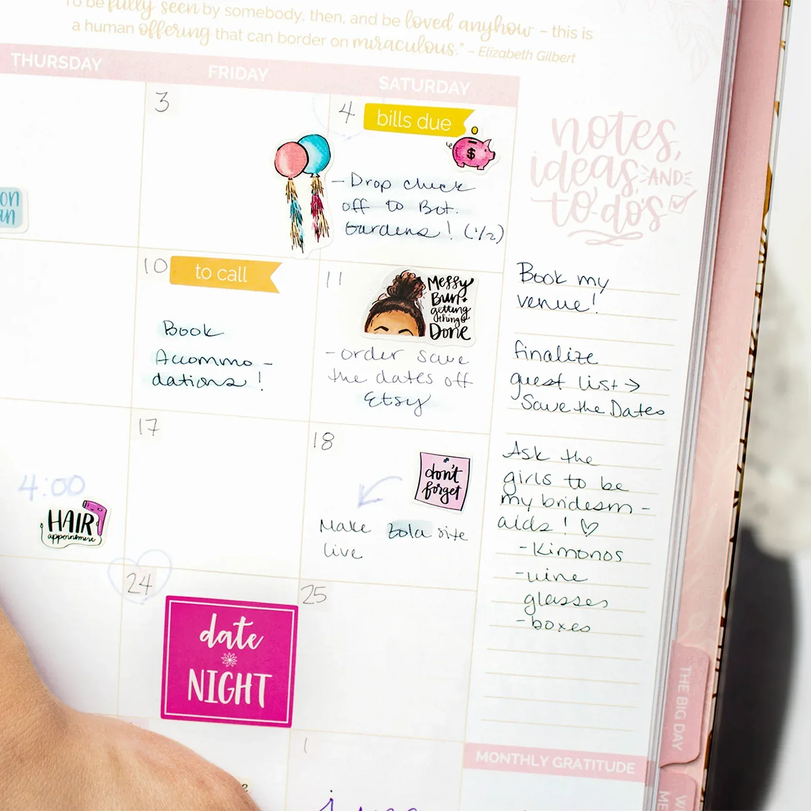 Wedding Planner & Calendar, Gold Scallops - Image 22