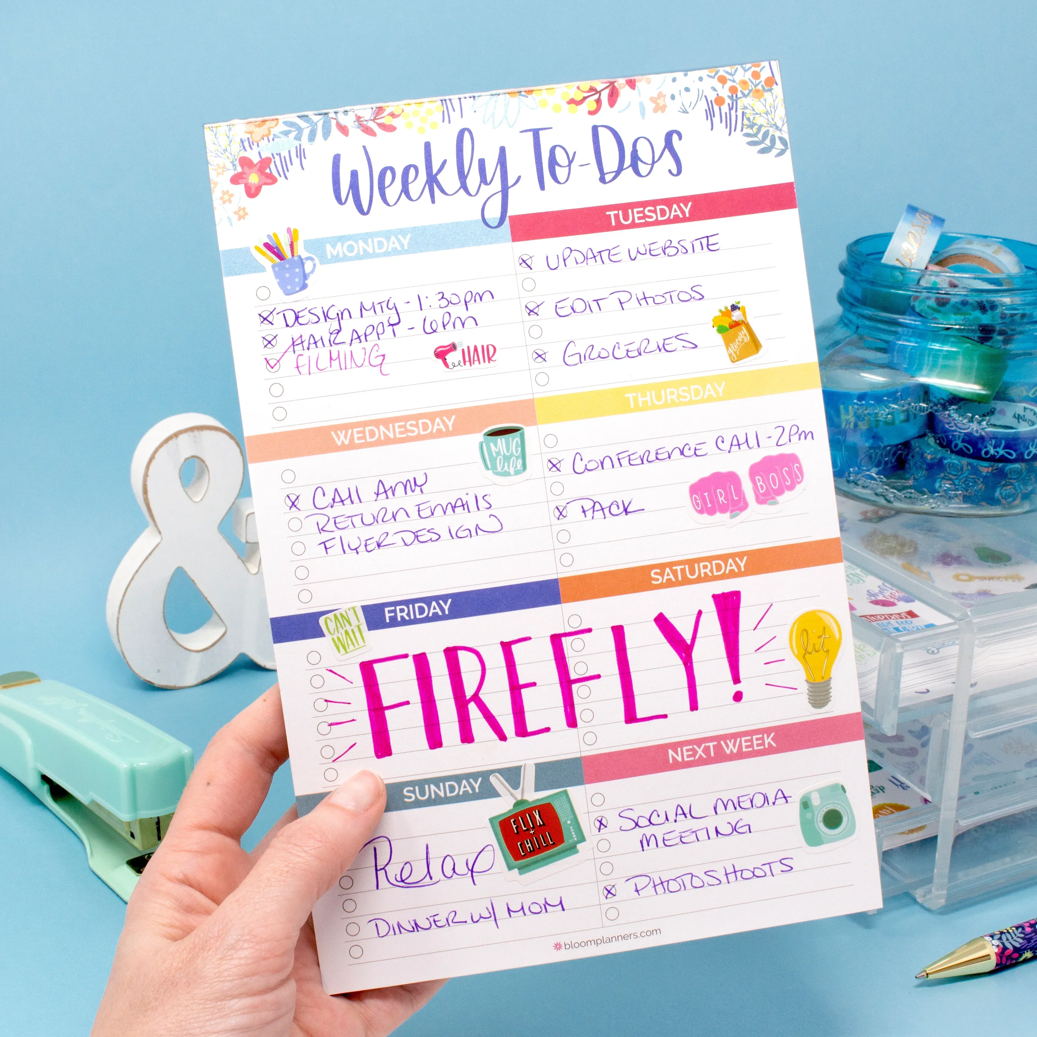 Planning Pad, 6" x 9", Weekly To-Dos with Magnets - Image 6