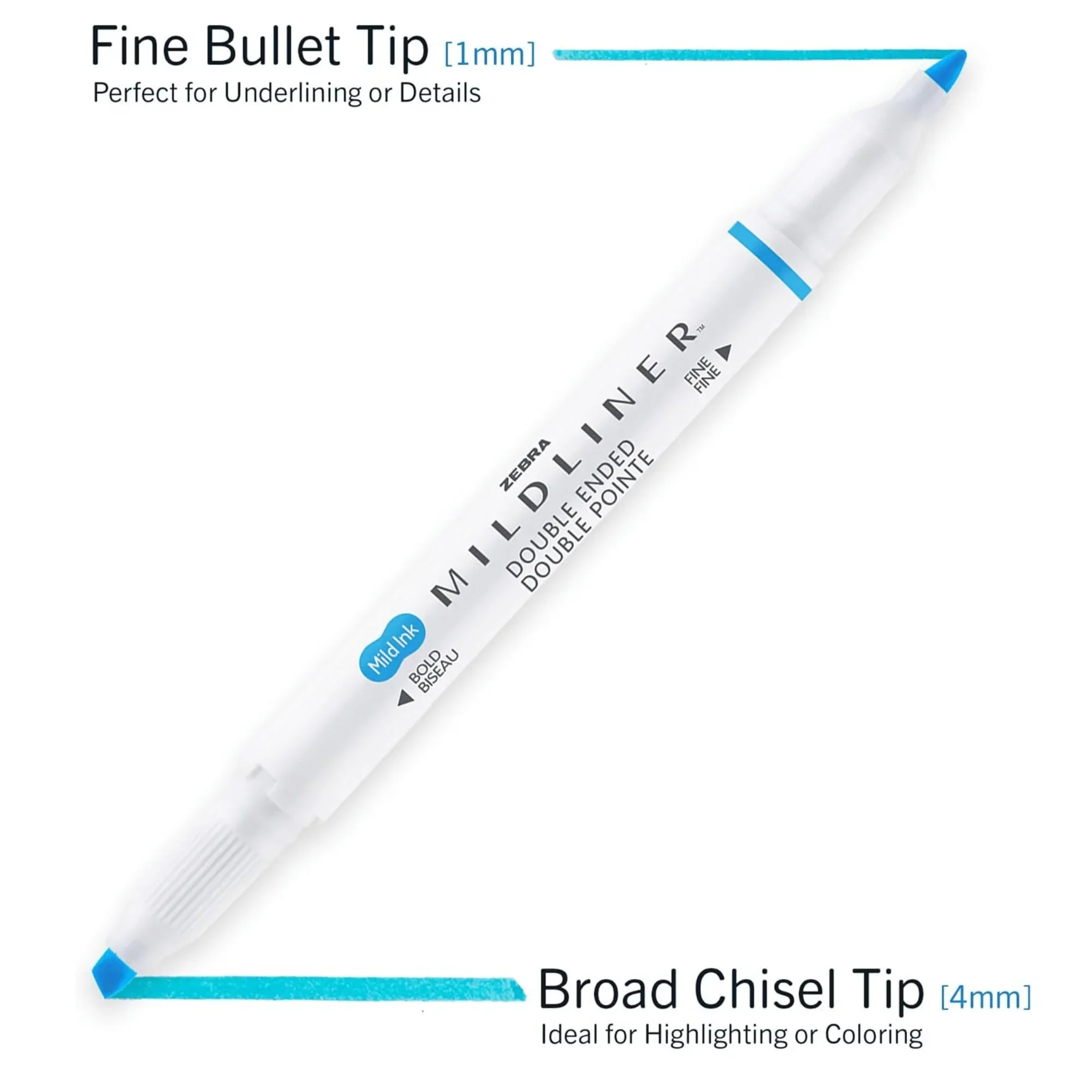 Zebra Pen Journaling and Highlighting Set | Mildliner Double-Ended Highlighters, Chisel & Bullet Tips, No Bleed Neutral & Gentle Ink Colors, 10-Pack - Image 4