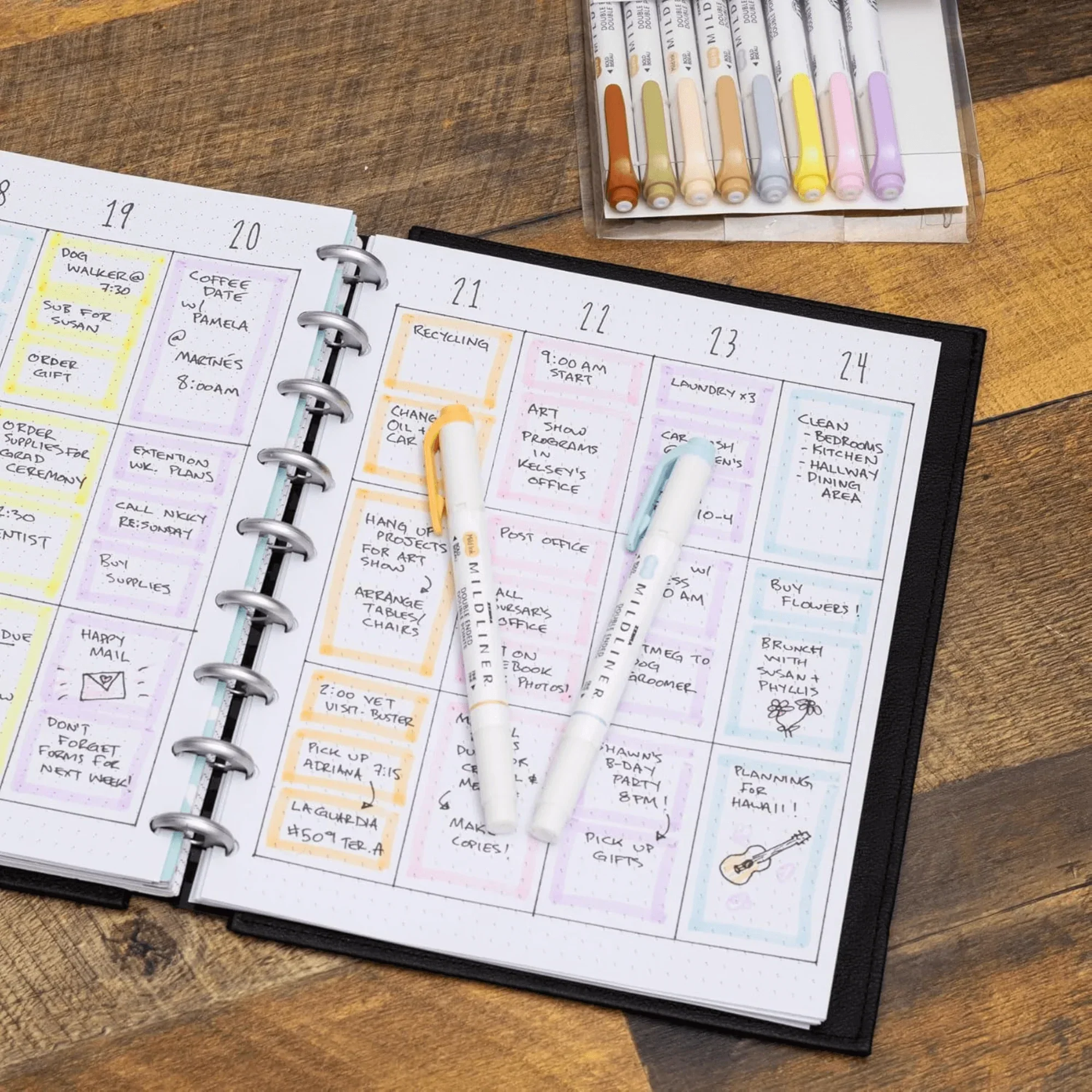 Zebra Pen Journaling and Highlighting Set | Mildliner Double-Ended Highlighters, Chisel & Bullet Tips, No Bleed Neutral & Gentle Ink Colors, 10-Pack - Image 5