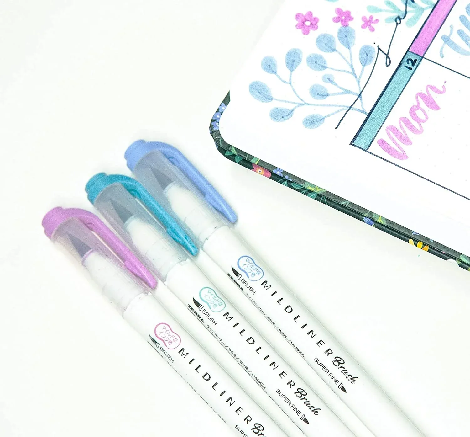 Zebra Pen Journaling and Lettering Set - Mildliners, Brush Pens, Sarasa Gel Pens, Pastel Ink Colors, 18-Pack - Image 5